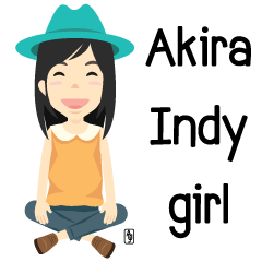 [LINEスタンプ] Akira Indy Girl