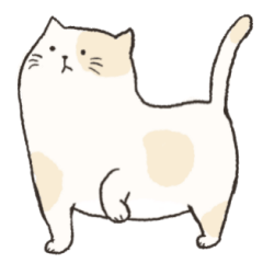 [LINEスタンプ] Chubby Rice Cat