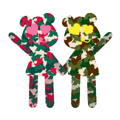 [LINEスタンプ] Camouflage Lovelly Doll