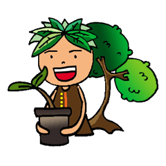 [LINEスタンプ] Leaves man