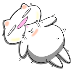 [LINEスタンプ] 白猫のネコねこ