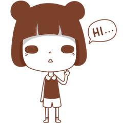 [LINEスタンプ] Girl with Bear Ears