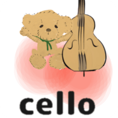 [LINEスタンプ] move orchestra cello 2 English versionの画像（メイン）