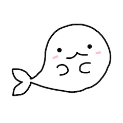 [LINEスタンプ] little white whale's daily life