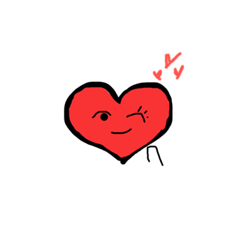 [LINEスタンプ] Lovely heart face sticker.