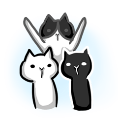 [LINEスタンプ] Changeful cat Dumb Dumb