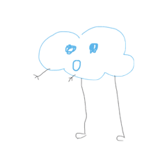 [LINEスタンプ] Baby Peppy the Cloud