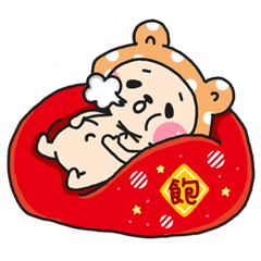 [LINEスタンプ] CalmDownBear and his happy buddy