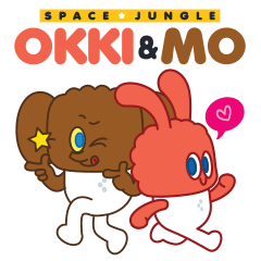 [LINEスタンプ] Who is the cutest alien？ Okki and Moo