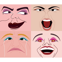 [LINEスタンプ] Dramatic Women