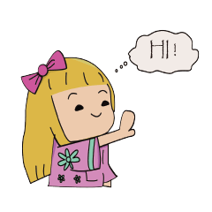 [LINEスタンプ] happy girl Aili