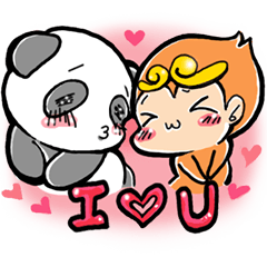 [LINEスタンプ] monkey＆panda