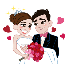 [LINEスタンプ] Pilot Wedding