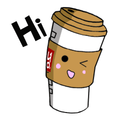 [LINEスタンプ] CoffeeCup English Ver