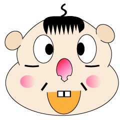 [LINEスタンプ] Red nose and two teeth