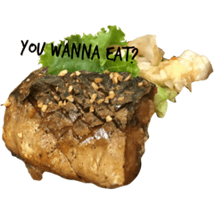 [LINEスタンプ] you wanna eat？