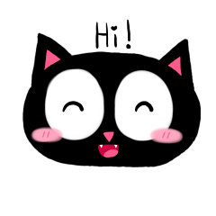 [LINEスタンプ] Noir the Black cat