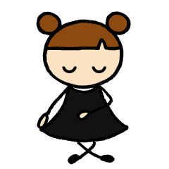 [LINEスタンプ] あばたーちゃん 黒色の女の子②