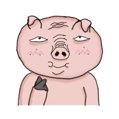 [LINEスタンプ] pig classmate