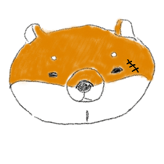 [LINEスタンプ] expressionless shiba