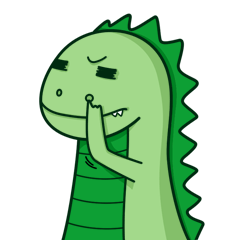 [LINEスタンプ] Dinosaur's poker face