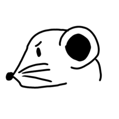 [LINEスタンプ] Black and white mice1