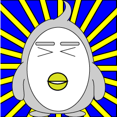 [LINEスタンプ] Grey penguin brother