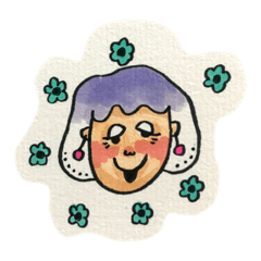 [LINEスタンプ] grapes girl