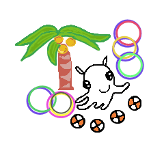 [LINEスタンプ] Juggling Octopus