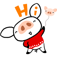 [LINEスタンプ] Moby Pig