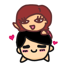 [LINEスタンプ] Daidai＆Dongdong's sweety love life