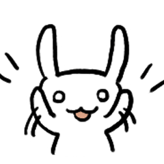 [LINEスタンプ] たまに敬語の白ウサさん