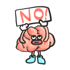 [LINEスタンプ] NOと言える脳君