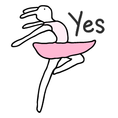 [LINEスタンプ] Ballet Dancing Rabbit