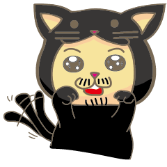 [LINEスタンプ] black cat uncle