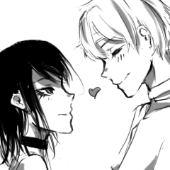 [LINEスタンプ] Black White Couple