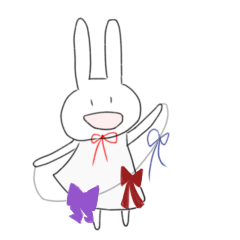 [LINEスタンプ] ながうさぎ