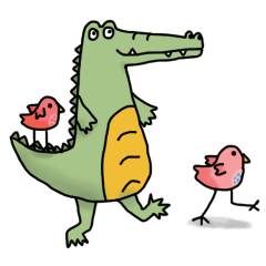 [LINEスタンプ] Crocodile Pete and friends