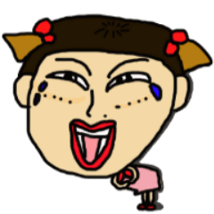 [LINEスタンプ] sesame girl emoticon