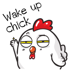 [LINEスタンプ] Wake up chickの画像（メイン）