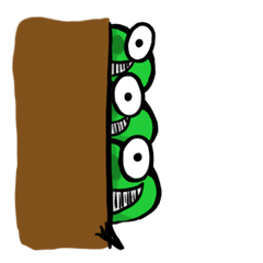 [LINEスタンプ] Dried wood frog-new