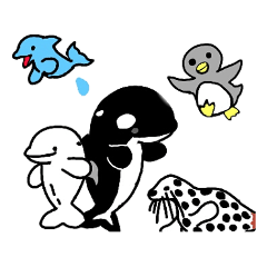 [LINEスタンプ] シャチと海の仲間たち