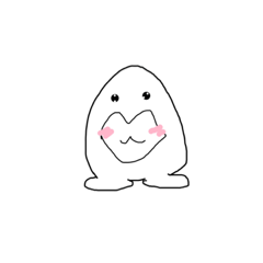 [LINEスタンプ] Ugly egg face sticker.