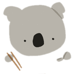 [LINEスタンプ] Koala-Mhee : Hungry Food Choice