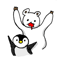 [LINEスタンプ] ペンギンとしろくま1