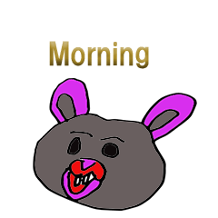 [LINEスタンプ] Serious Rabbits English