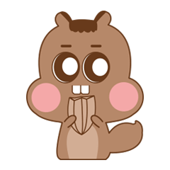 [LINEスタンプ] Cute squirrel Rang Jwi