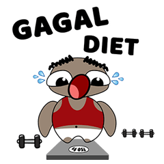 [LINEスタンプ] Si Wawa Gagal Diet