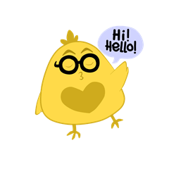 [LINEスタンプ] Glassy, The Cheerful Chicken