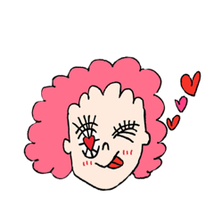 [LINEスタンプ] 愛溢れるピンクブランシュちゃん